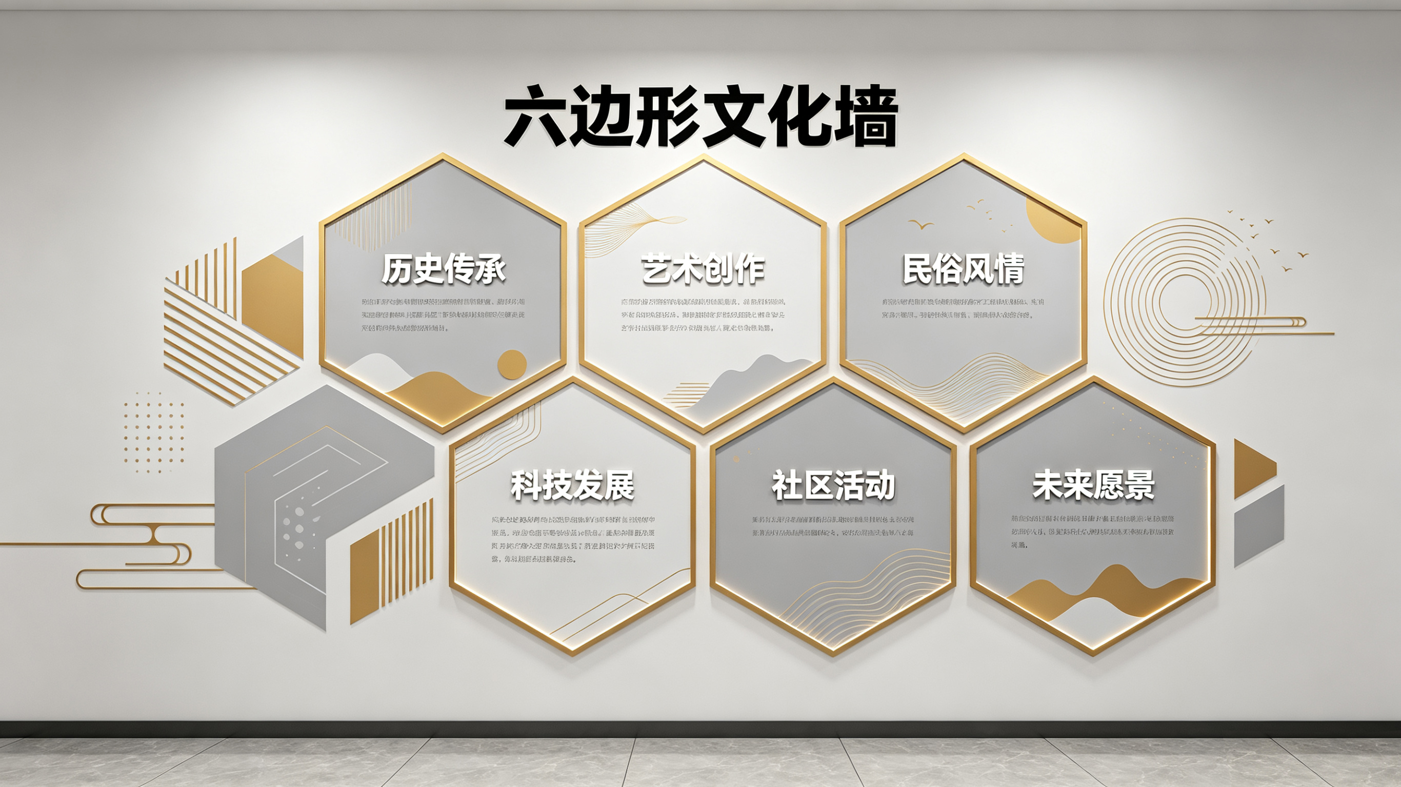 巴东企业文化墙 | 六边形信息美学